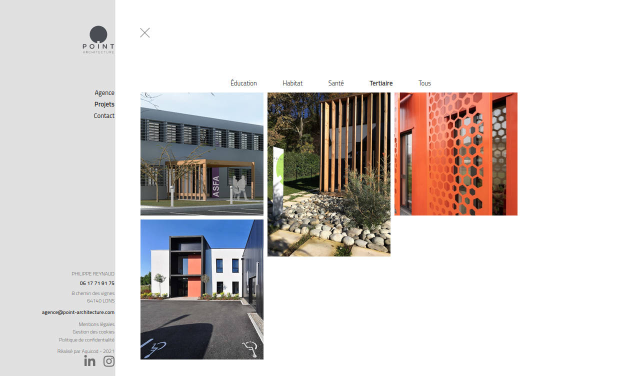 point architecture developpement site web